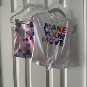 New Runway Stitch Fix Little Girls Make Your Move Top and Shorts Outfit Size 2T
